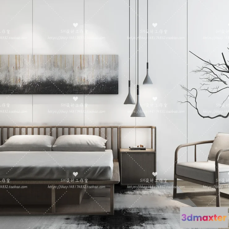 1129466 - Bed - 3D Models - 1868