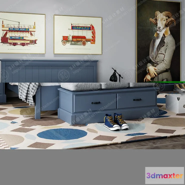 1129548 - Bed - 3D Models - 1909