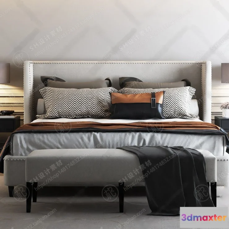 1129574 - Bed - 3D Models - 1922