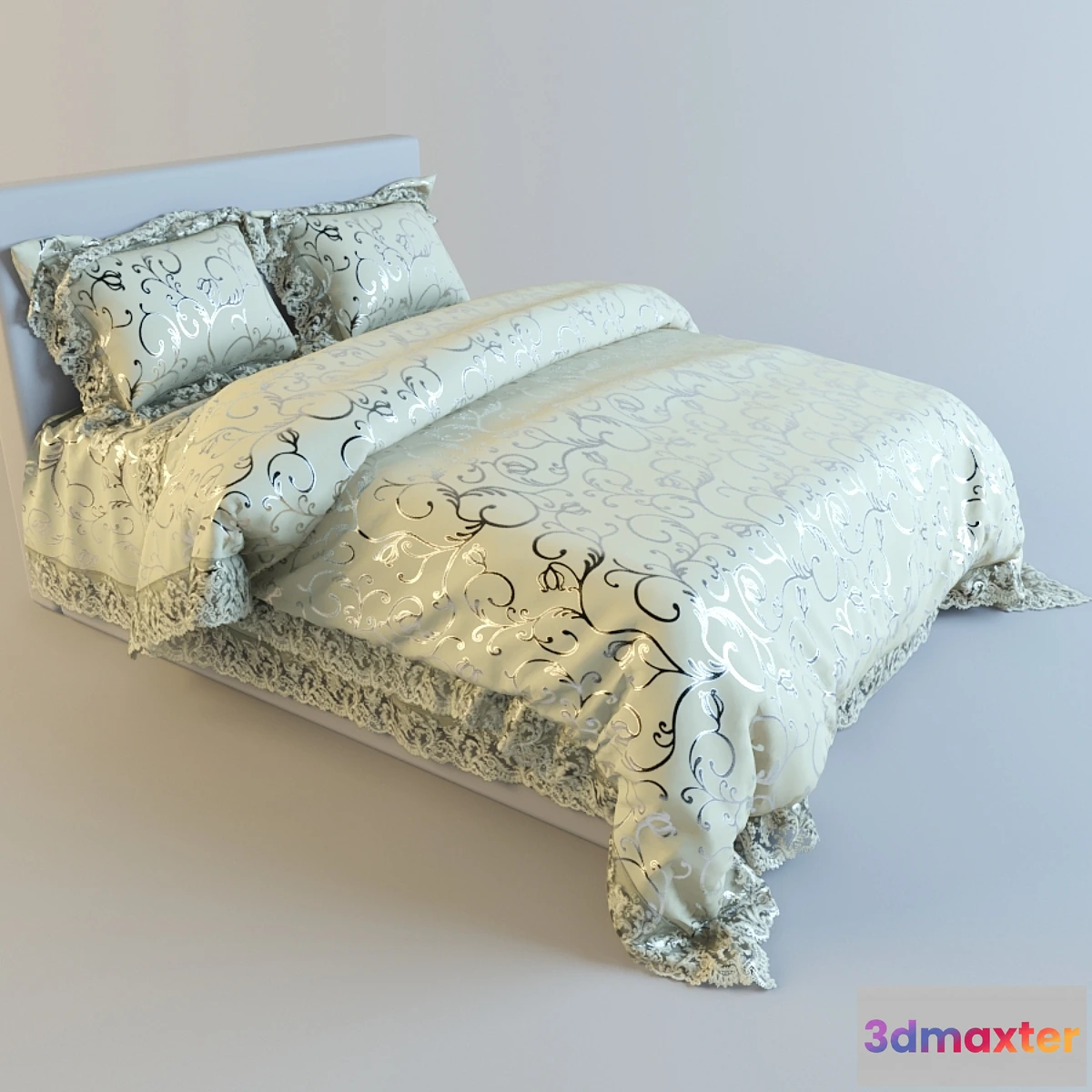 1270647 - bed set with lace - No.2 3D Max