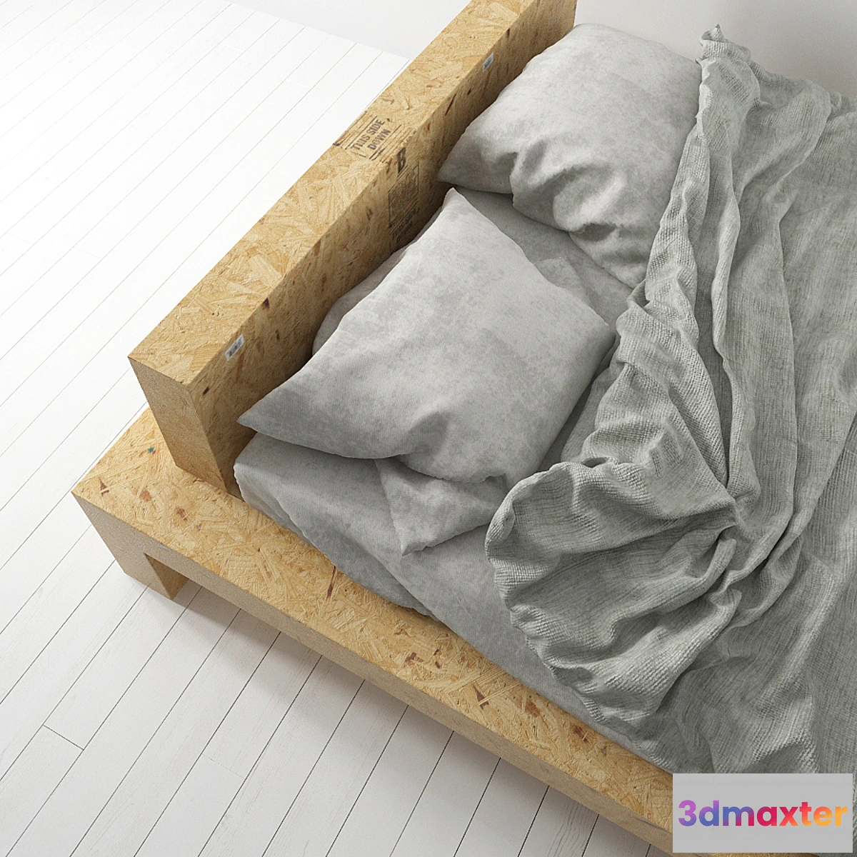 1277514 - Scandinavian bed 3D Max