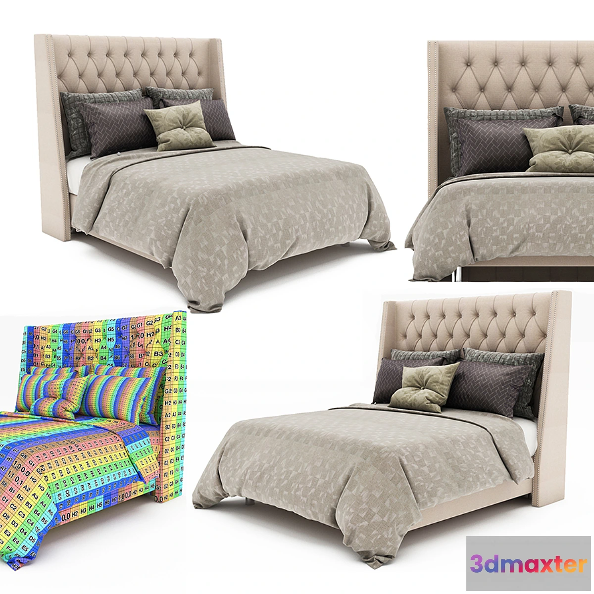 1278550 - Bed collection 44 3D Max