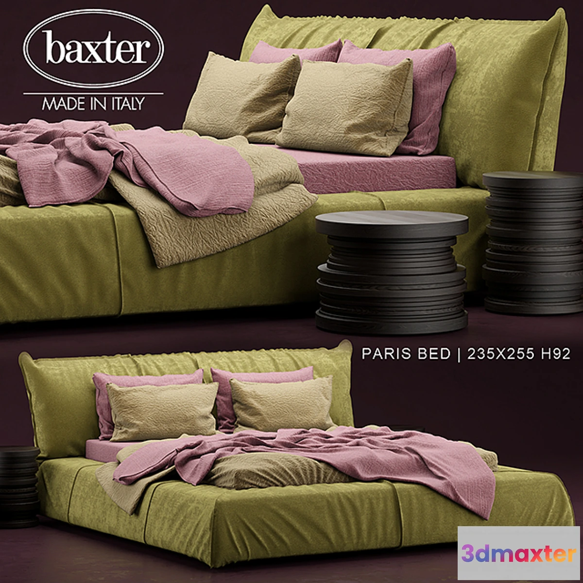 1278624 - Bed PARIS BED baxter 3D Max