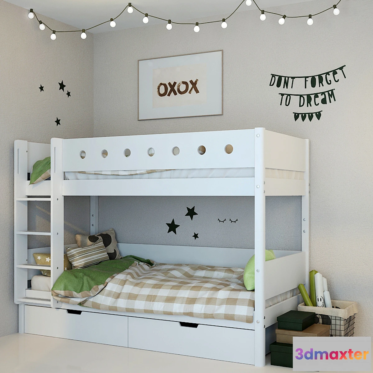 1278976 - Flexa Bunk Bed 2 3D Max