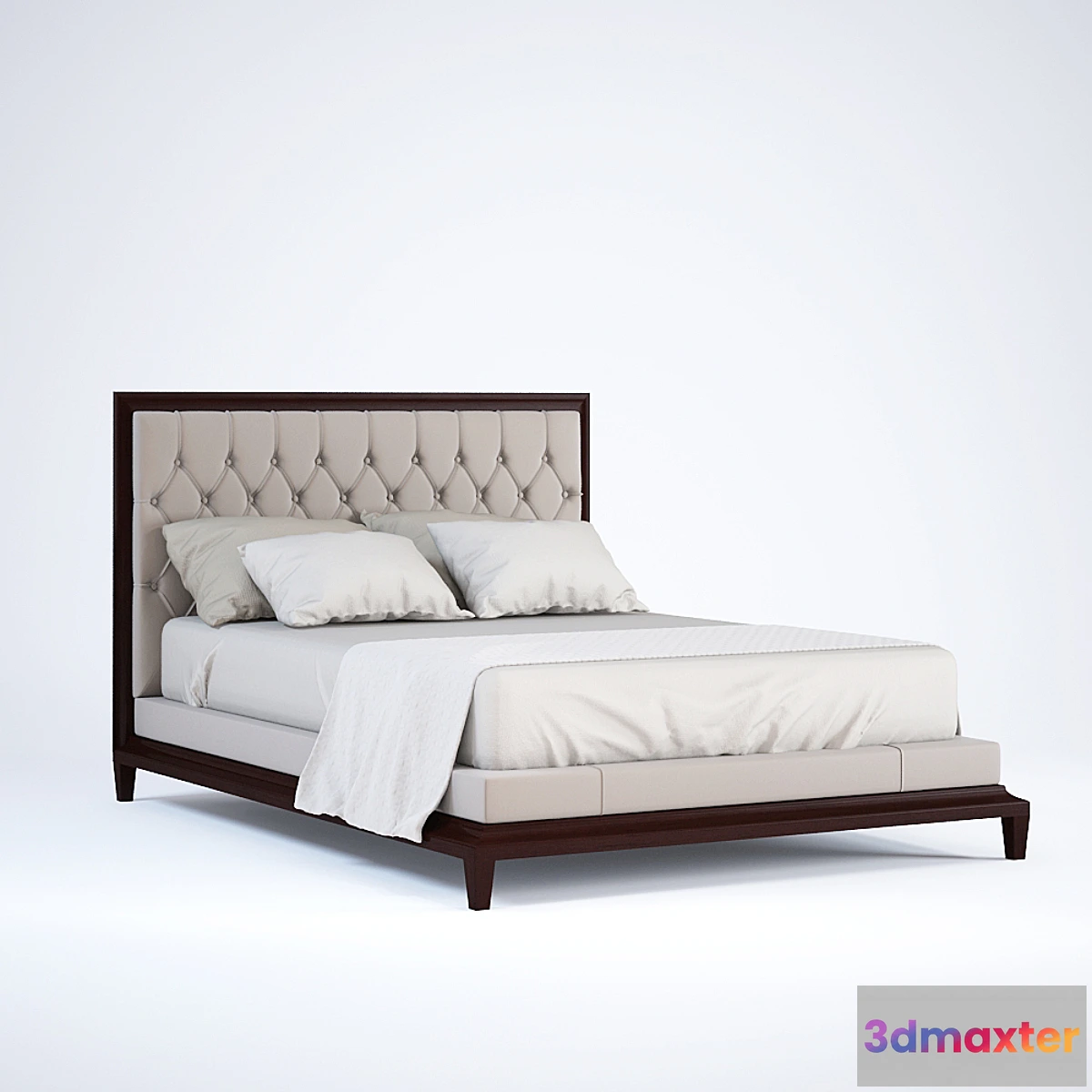 1281646 - Moderne Platform Bed - Tufted - Baker Furniture 3D Max