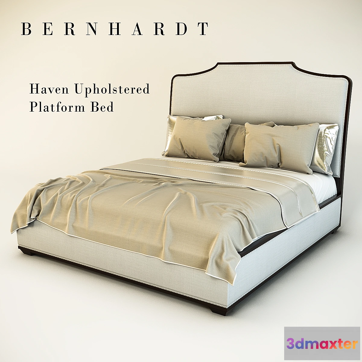 1286036 - Haven Upholstered Platform Bed 3D Max