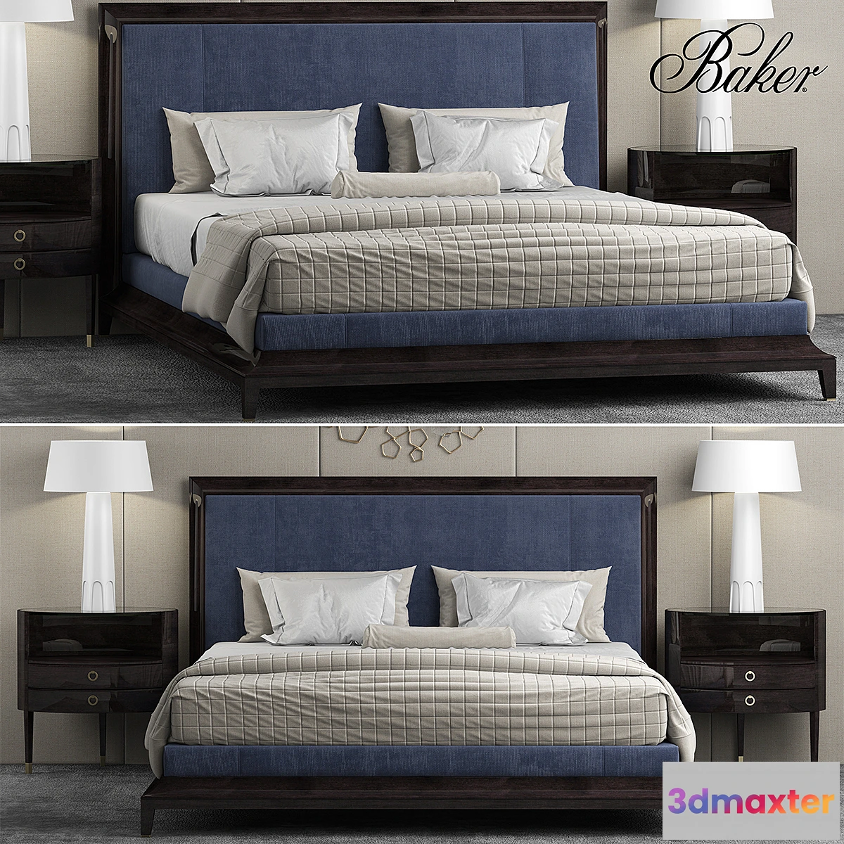 1286270 - Bed baker MODERNE PLATFORM BED 3D Max