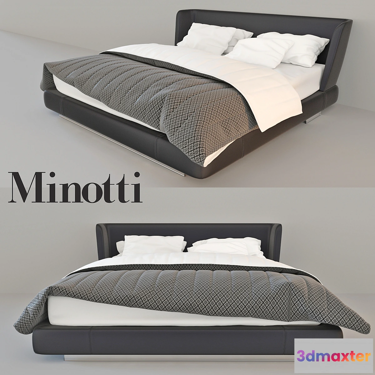 1286834 - Bed Minotti Creed 3D Max