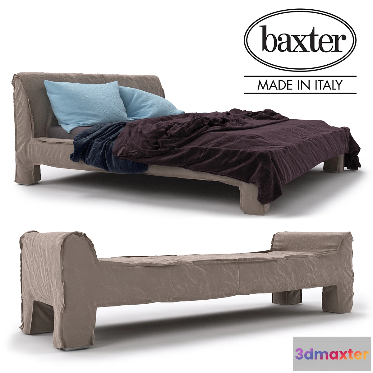 1288734 - Summer Bed & Summer Bench  Baxter 3D Max