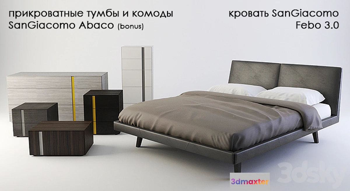 1289624 - bed SanGiacomo Febo 3.0 3D Max