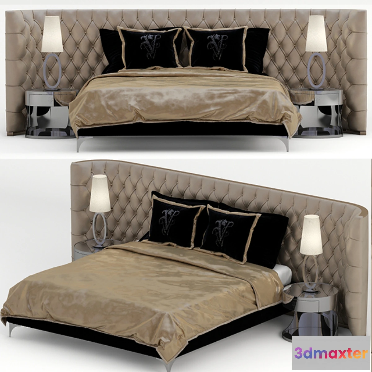 1289774 - Visionnaire Pitti Bed 3D Max