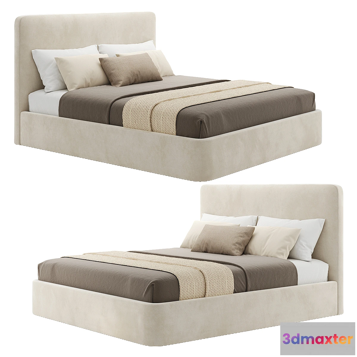 1293735 - Plain bed 3D Max