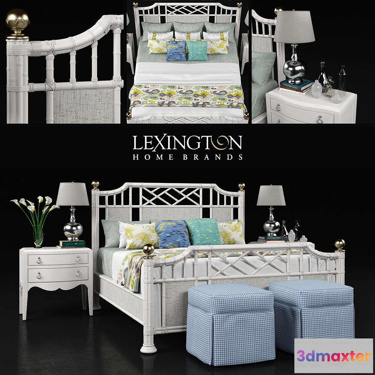 1296656 - LEXINGTON  Pritchards Bay Panel Bed 3D Max