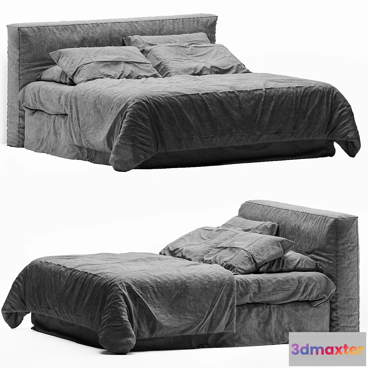 1299832 - Flocca  linen bedding 3D Max