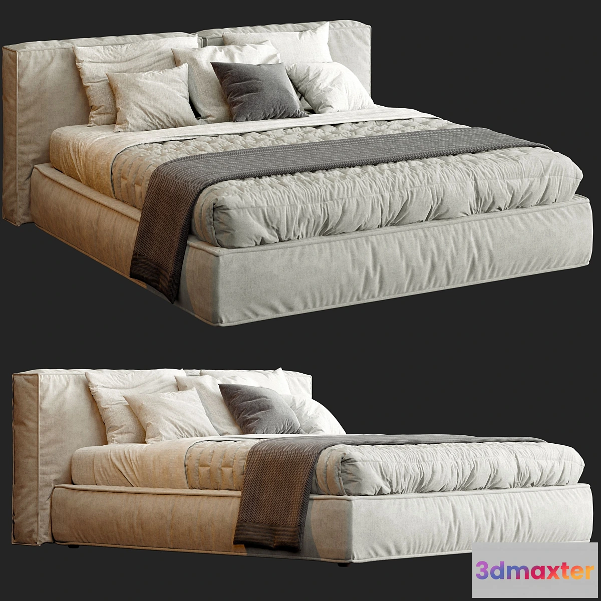 1301345 - Ditre Italia Flann Bed - No.4 3D Max