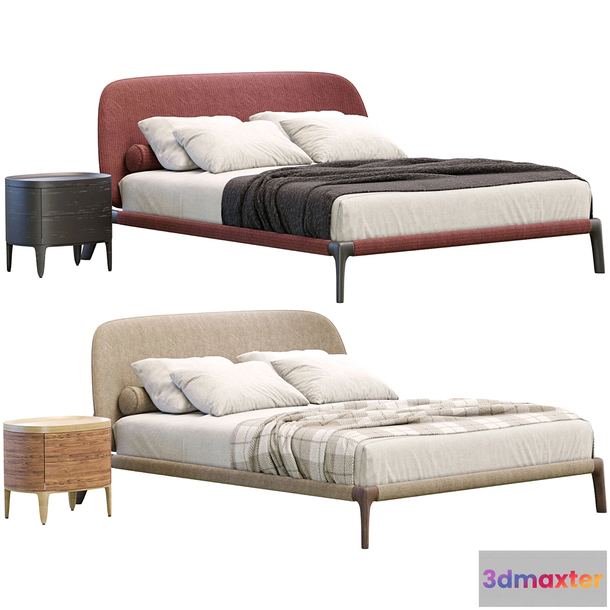 1301855 - Bed Curve By Poliform 3D Max