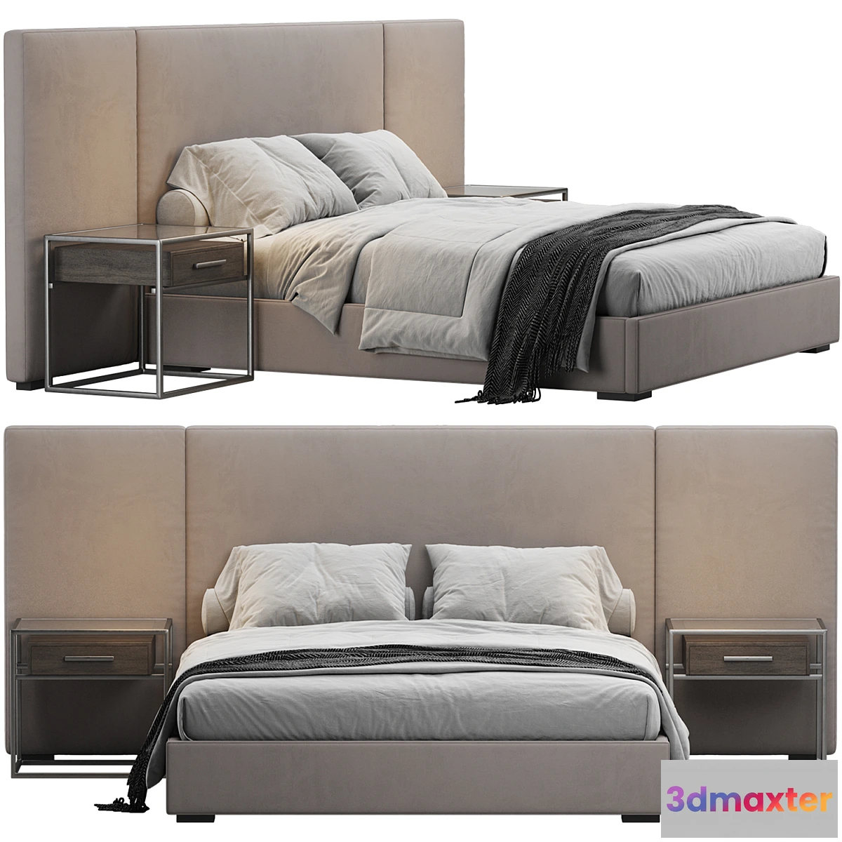 1301978 - Restoration Hardware Modena Bed 3D Max