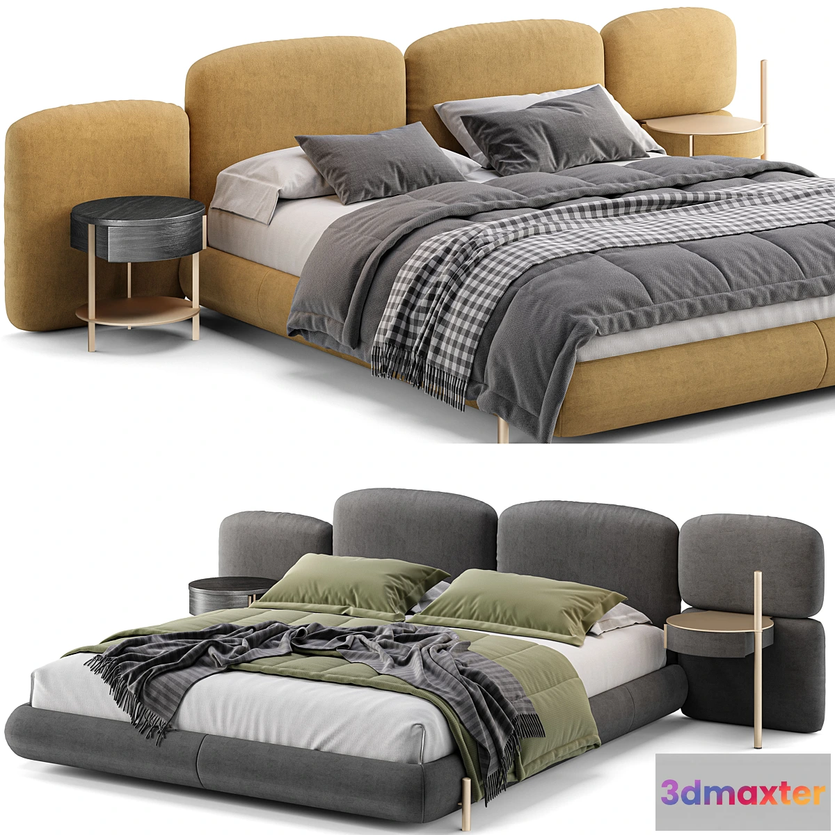 1302956 - Baxter Stone Bed - No.4 3D Max