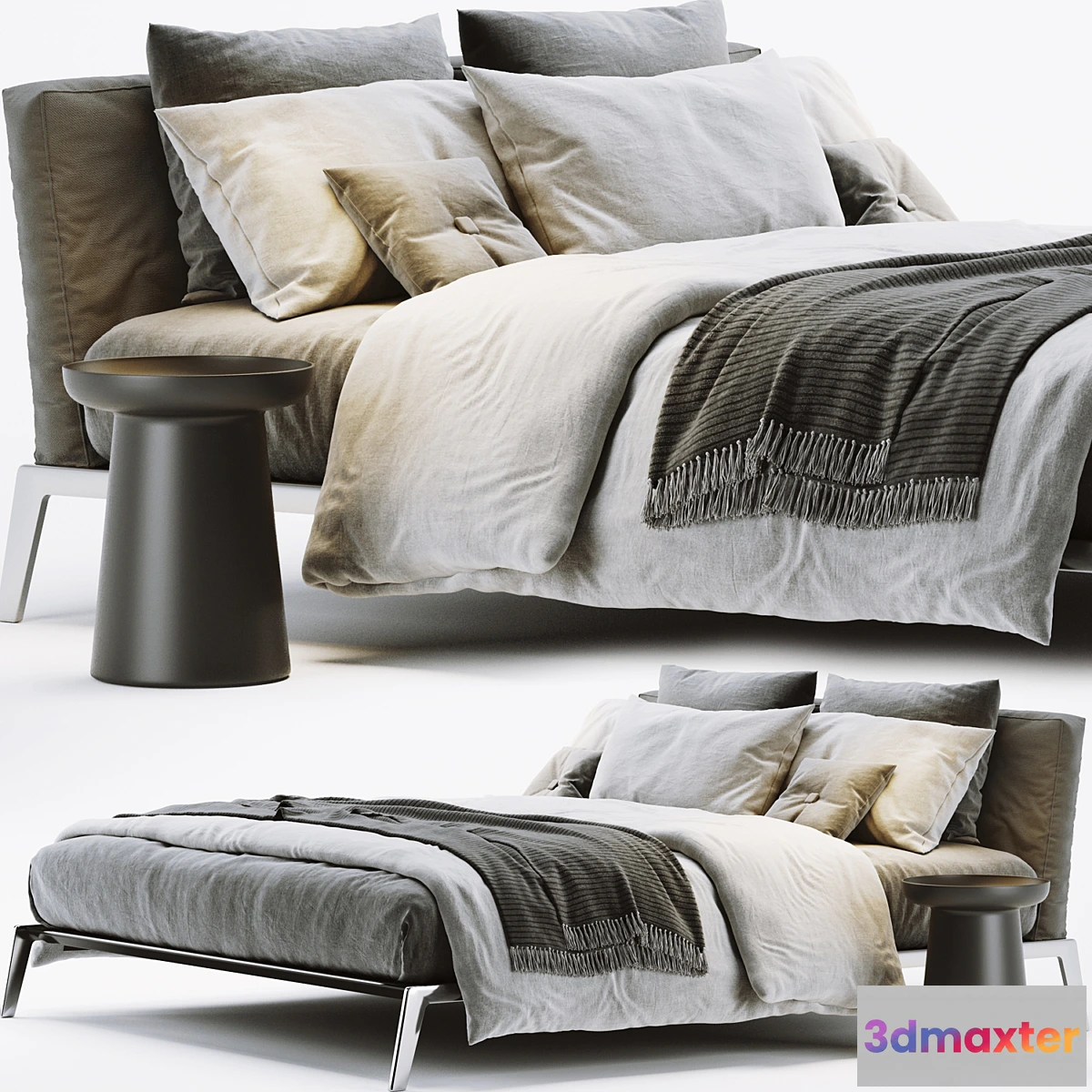 1304344 - Flexform Lifesteel Bed 3D Max