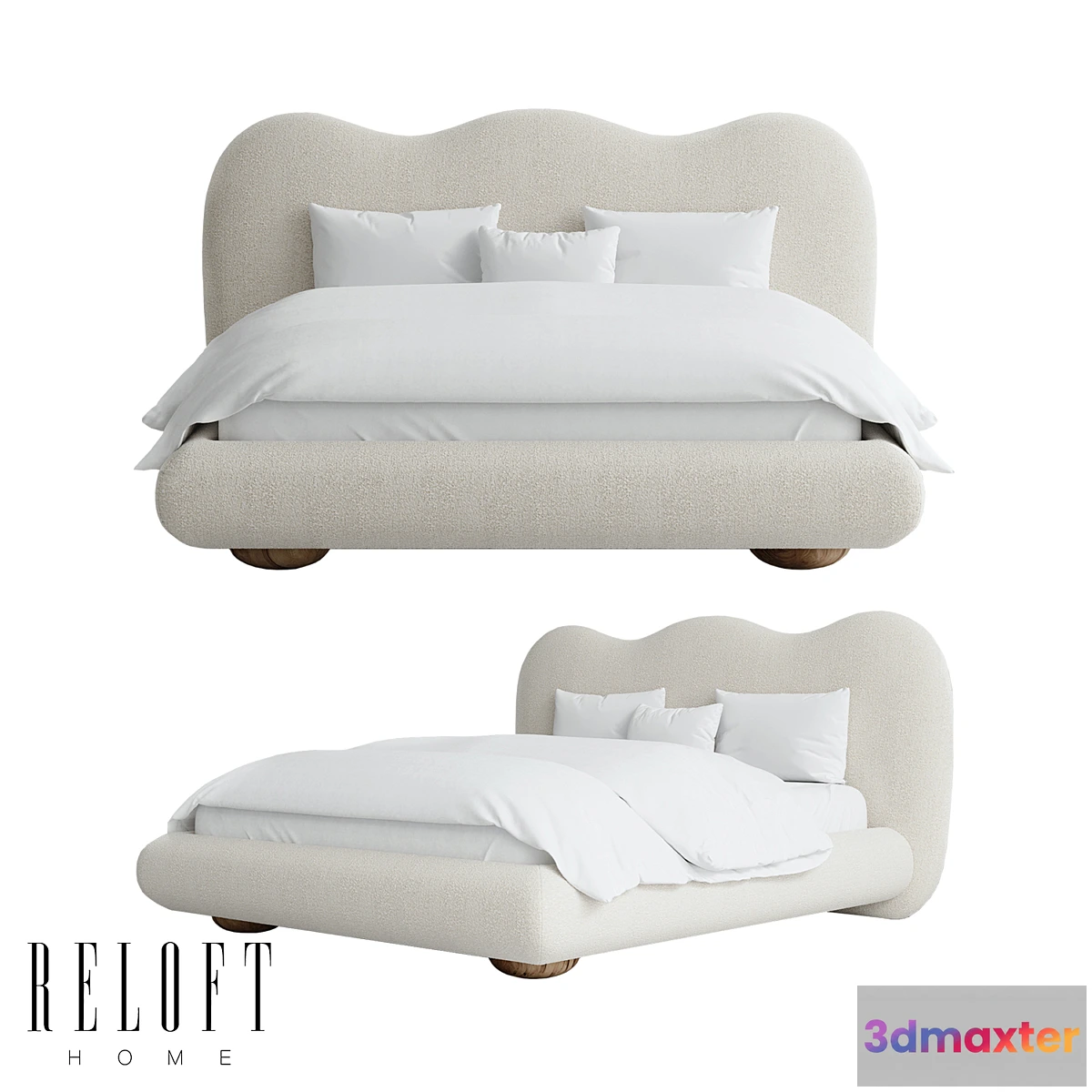 1304602 - Double bed WAVE 3D Max