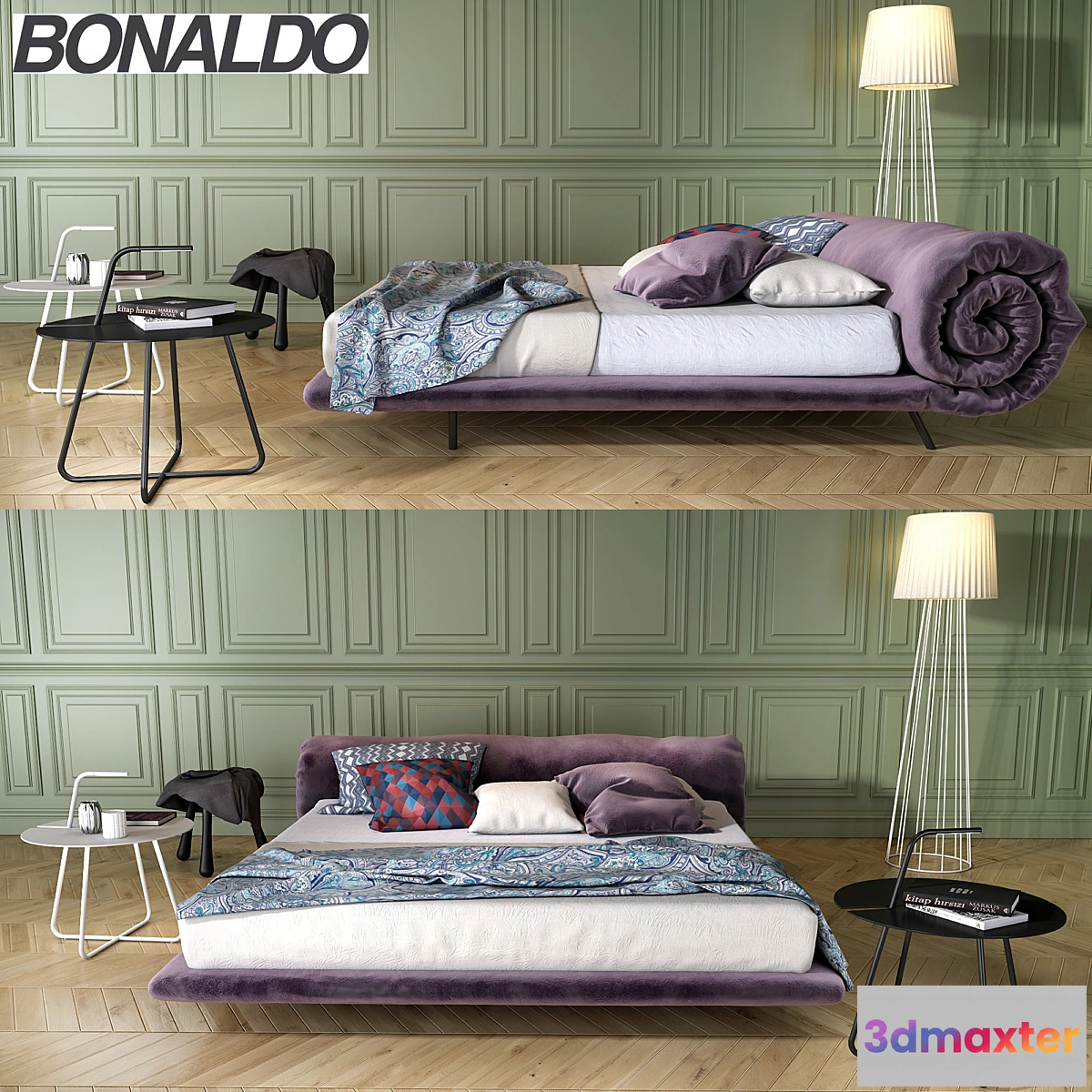 1304945 - Bonaldo Blanket bed 3D Max