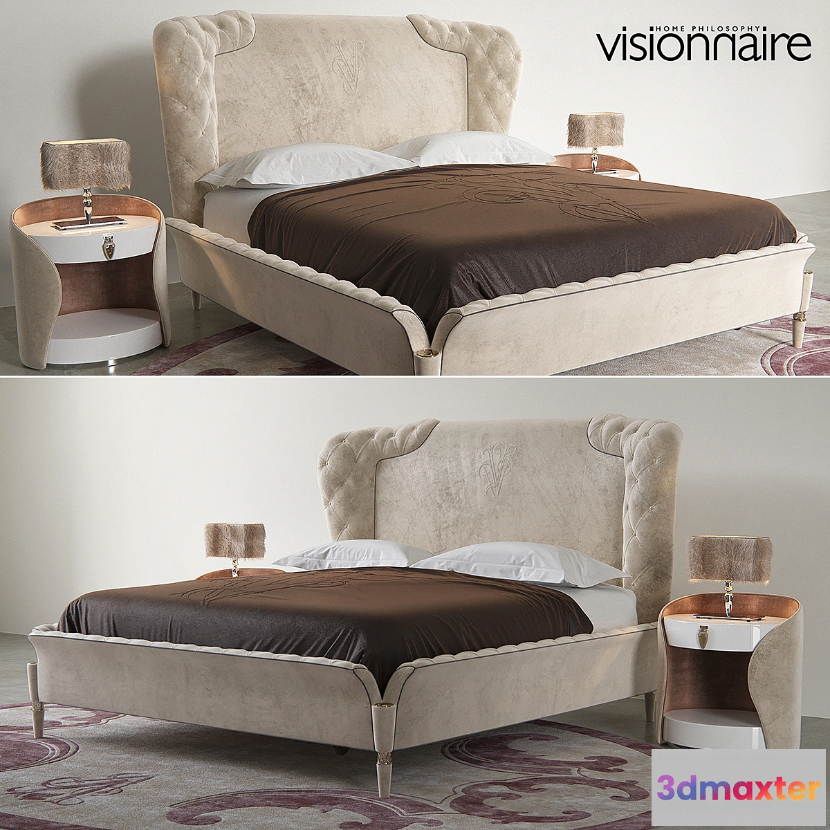 1305917 - Visionnaire Alice Bed set 3D Max