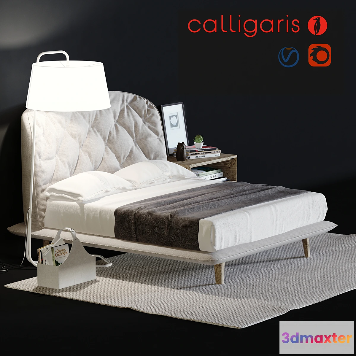 1306739 - Calligaris Hampton bed 3D Max