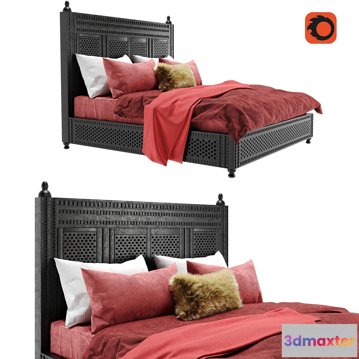 1307920 - RH Miraya Bed 3D Max