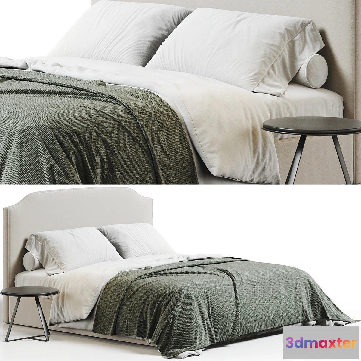 1308385 - RH Belgian Slope Bed 3D Max