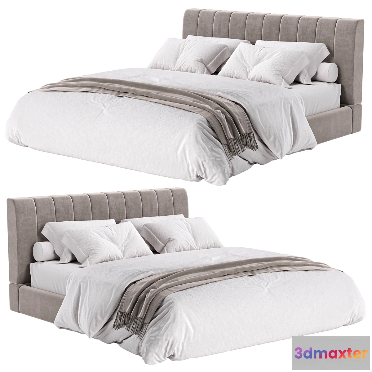 1312931 - Whaite bed4 3D Max