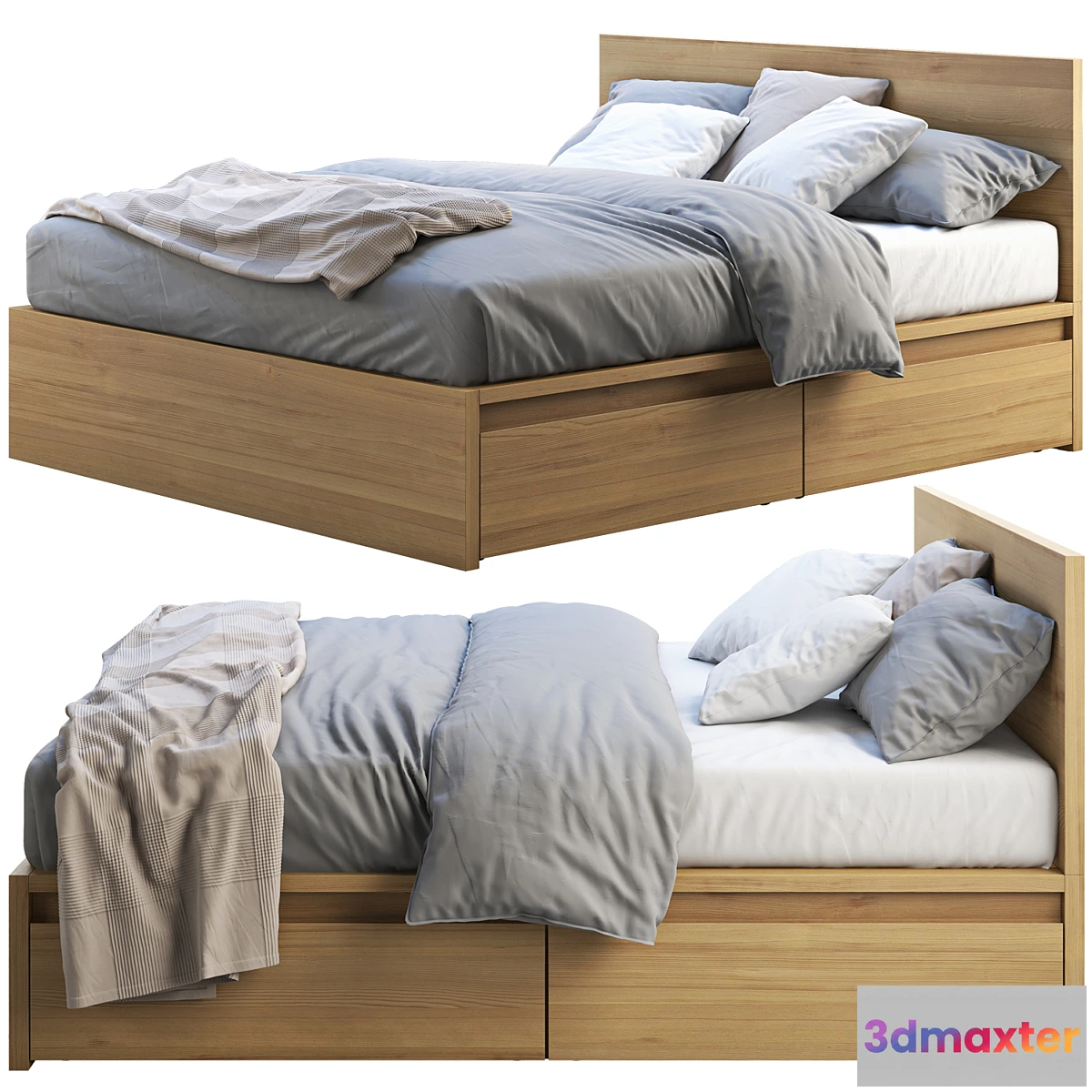 1313026 - Ikea Malm bed 2 3D Max