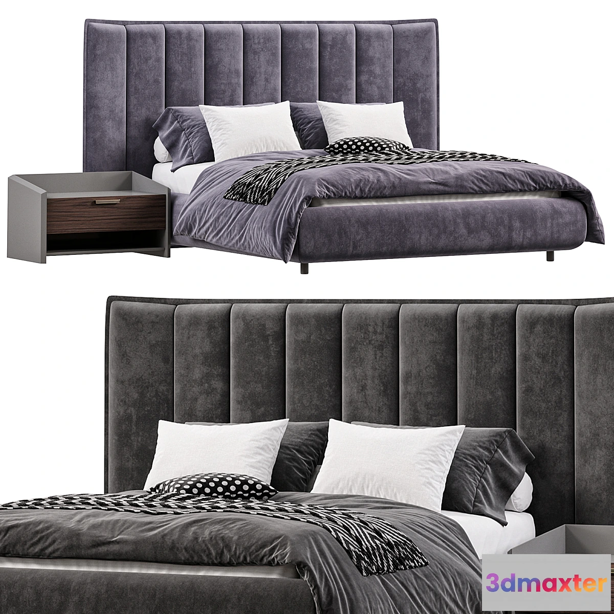 1313473 - ZAMORA BED WITH STORAGE - No.2 3D Max