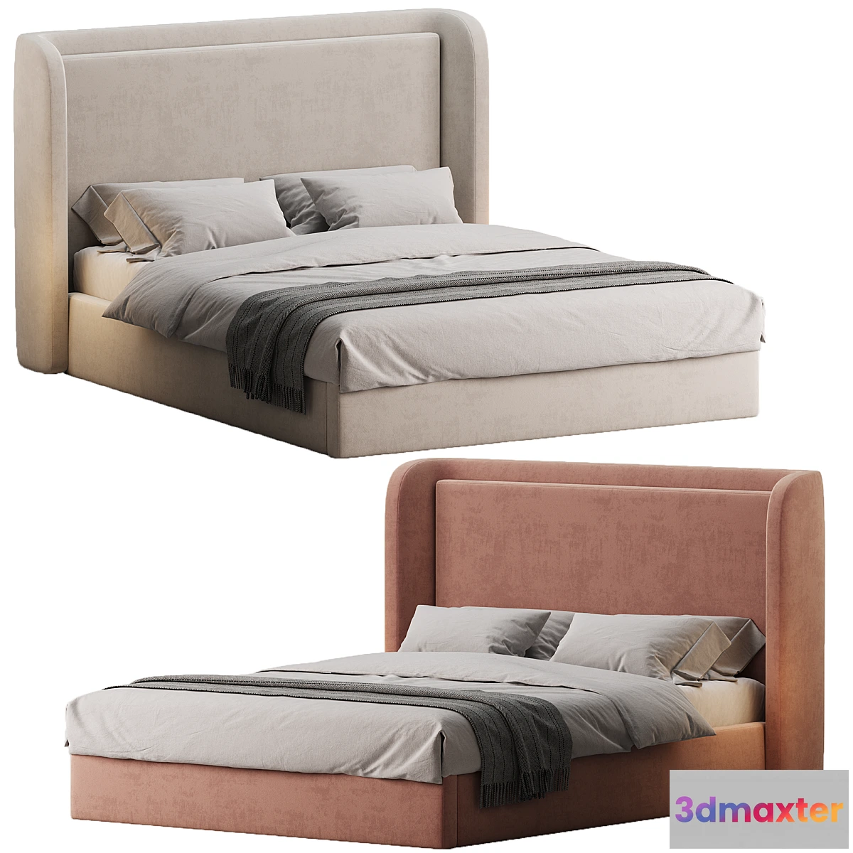 1314198 - Porto Stylish Club Bed 3D Max