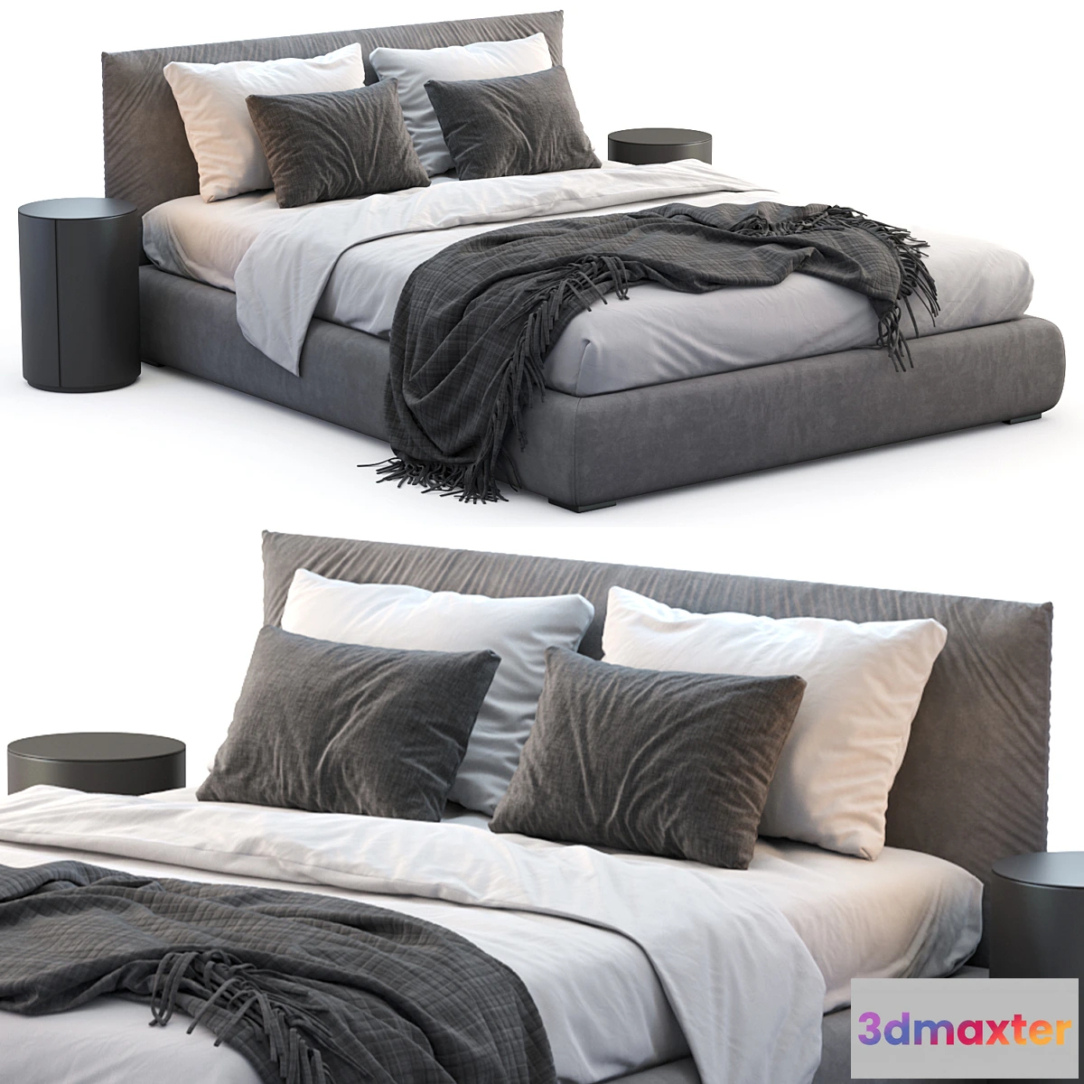 1317640 - Meridiani Bed Scott 3D Max