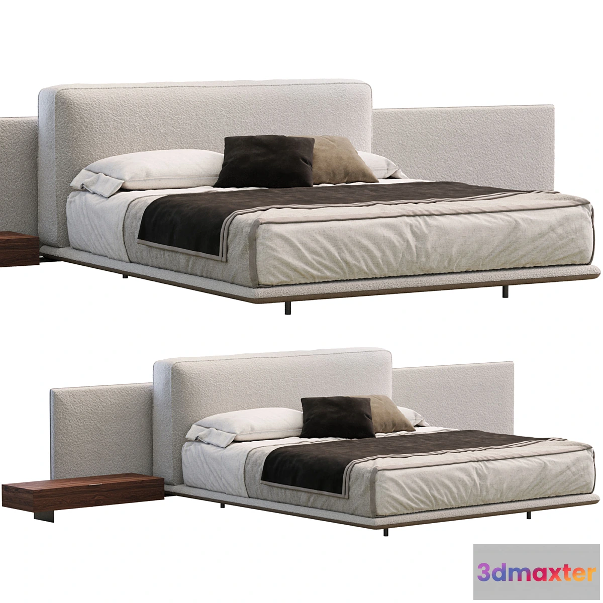 1318037 - Bed Horizonte By Minotti 3D Max
