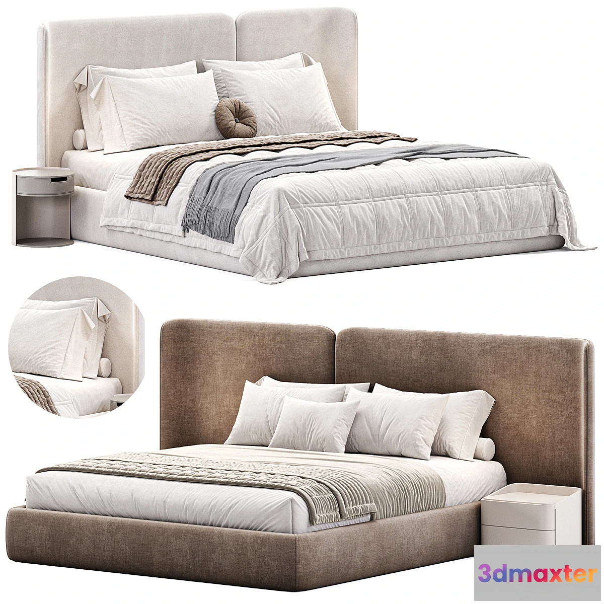 1322810 - Lit Coffre Avec Sommier Relevant Molona 3D Max