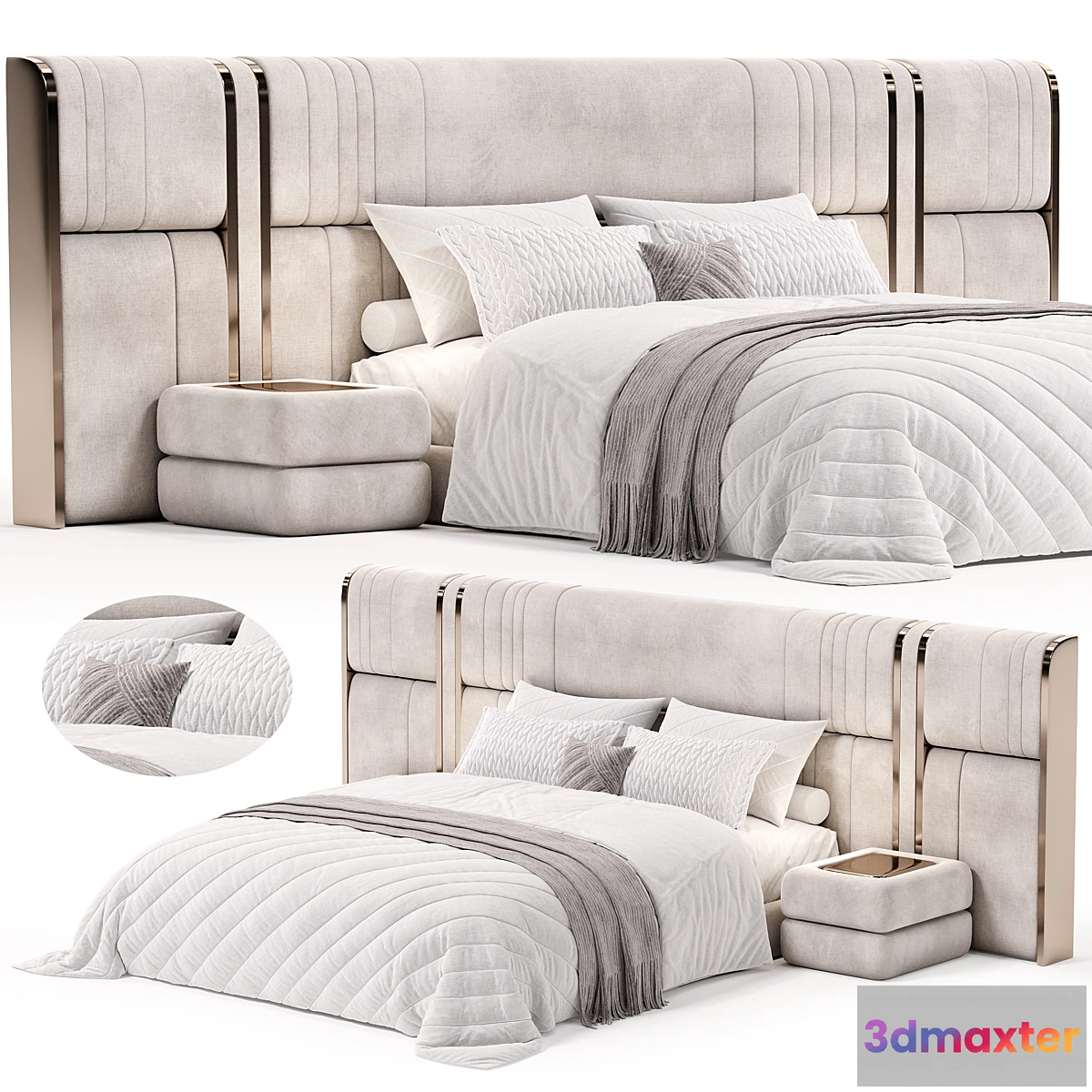 1327005 - Nova XL bed by HESSENTIA 3D Max