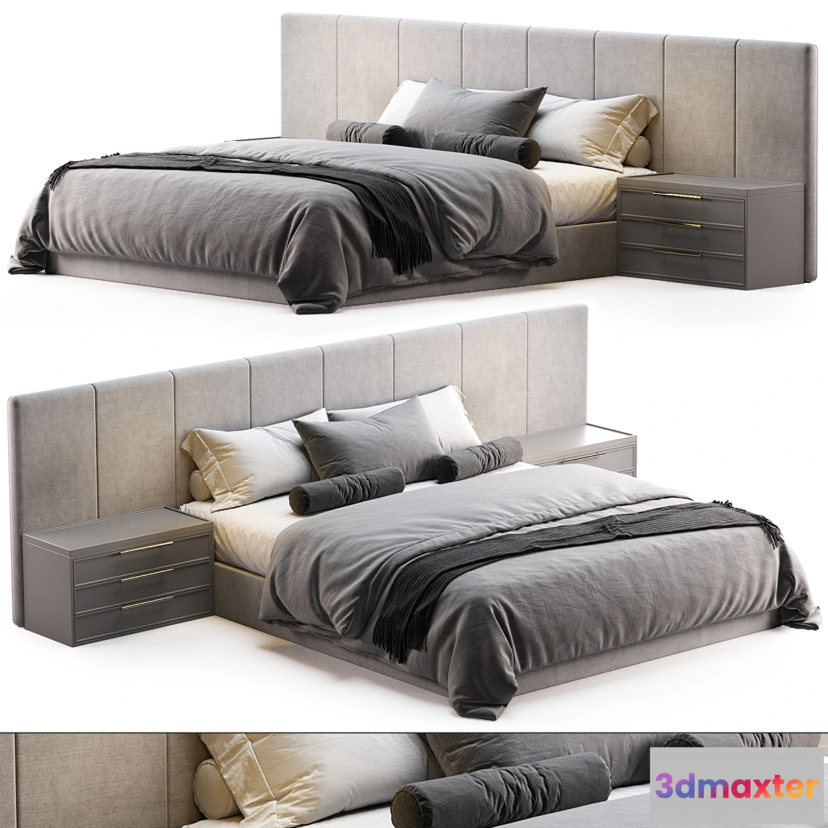 1329924 - Bed PORTO 3D Max