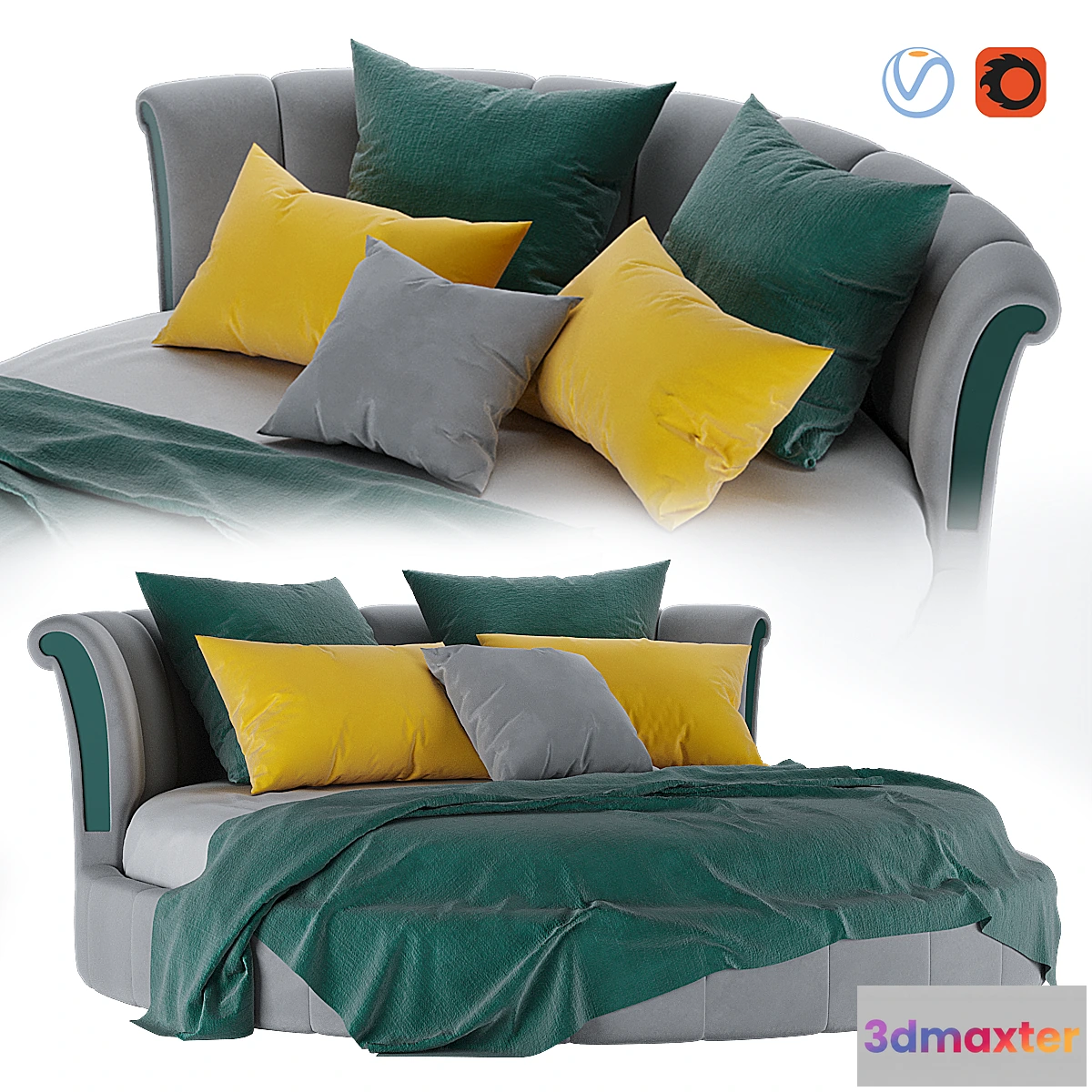 1331133 - Bed - No.21 3D Max