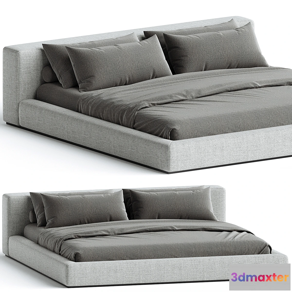 1332435 - Groundpiece bed by Flexform - No.2 3D Max