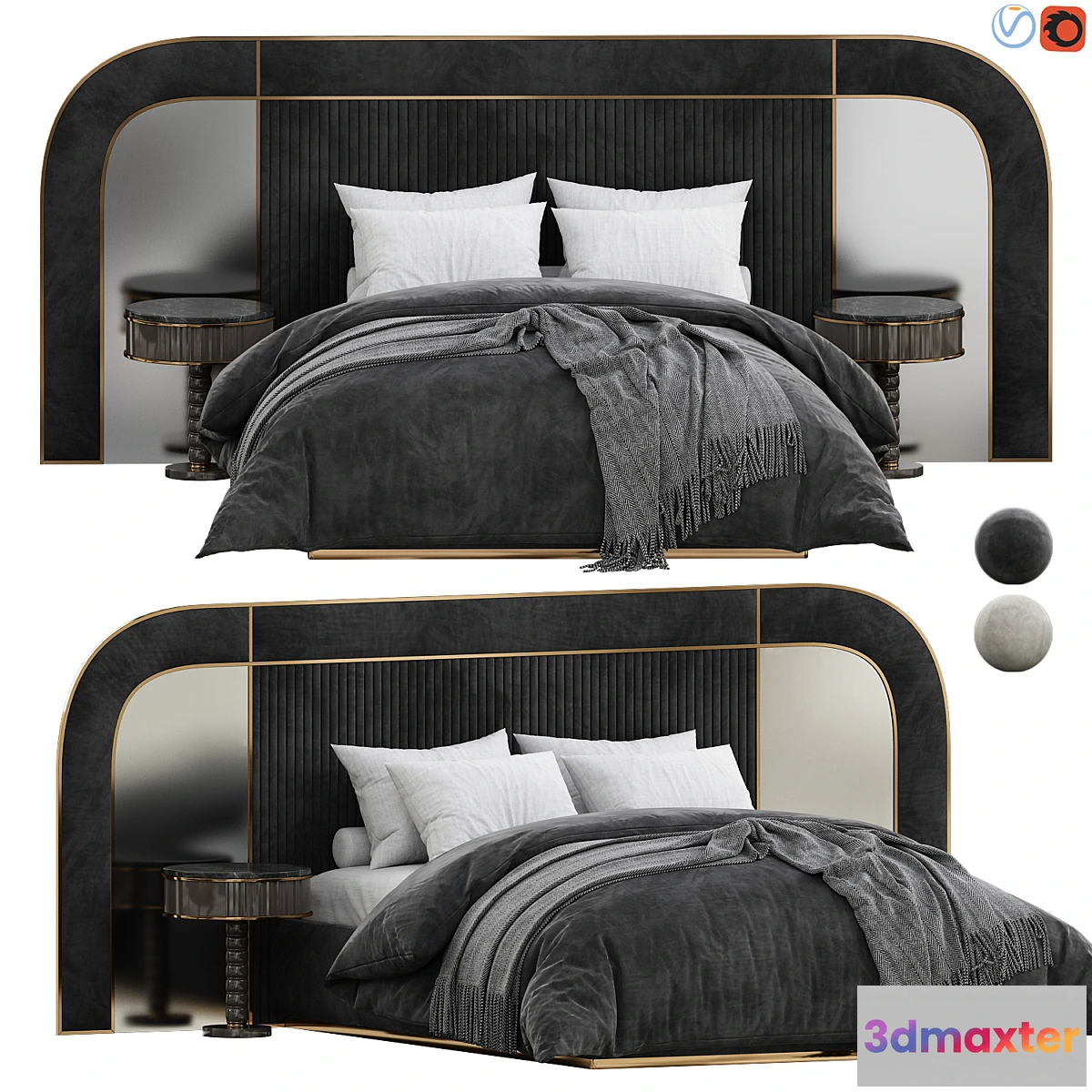 1333435 - Velovis Bed by Zebrano - No.2 3D Max