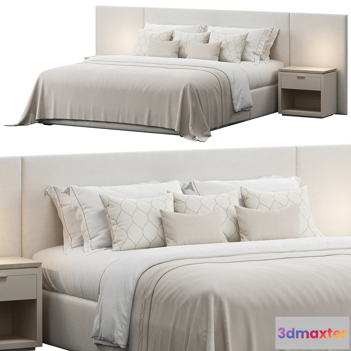 1335355 - Wallpanels Headboard Bed 3D Max