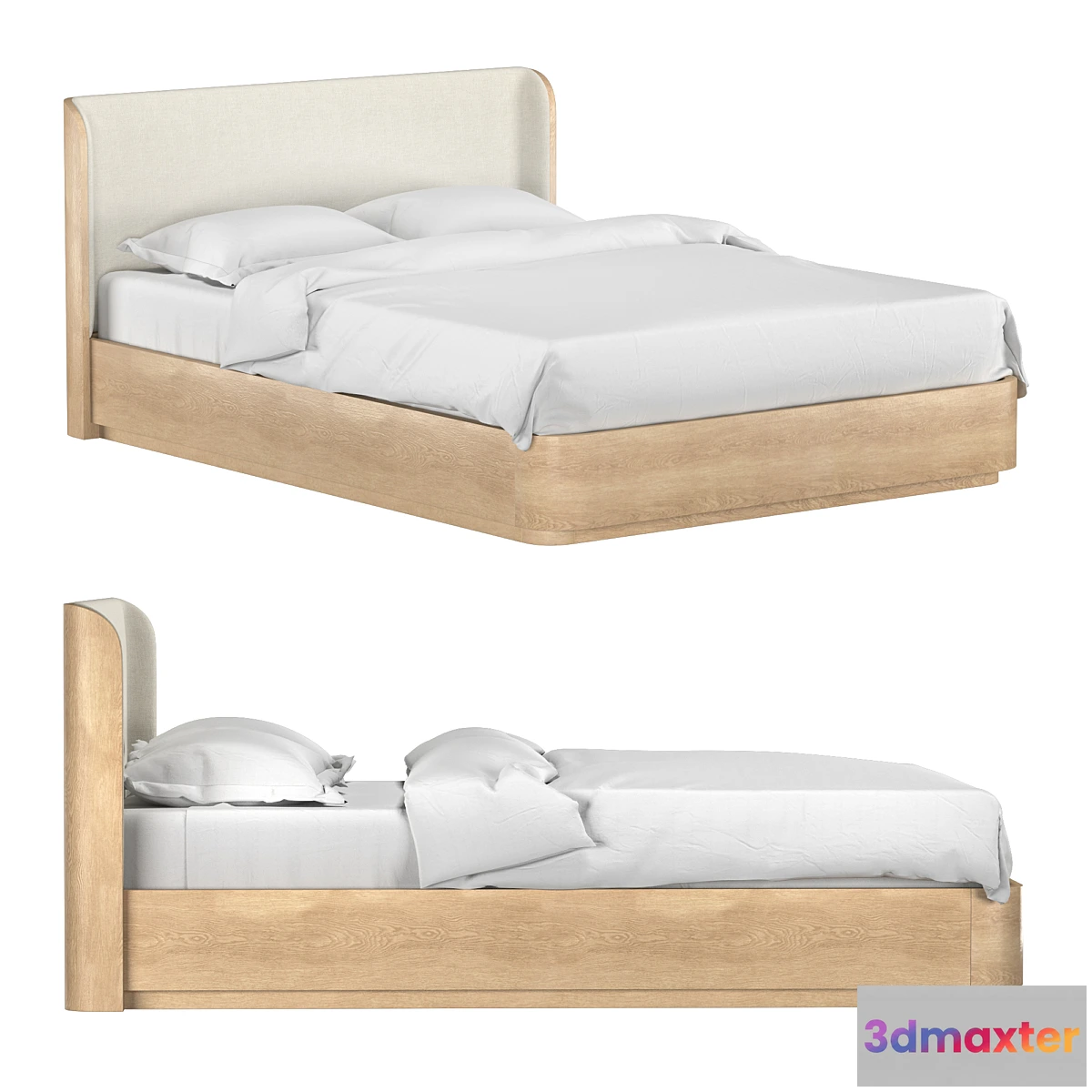 1337383 - OLIN UPHOLSTERED PLATFORM BED - No.2 3D Max