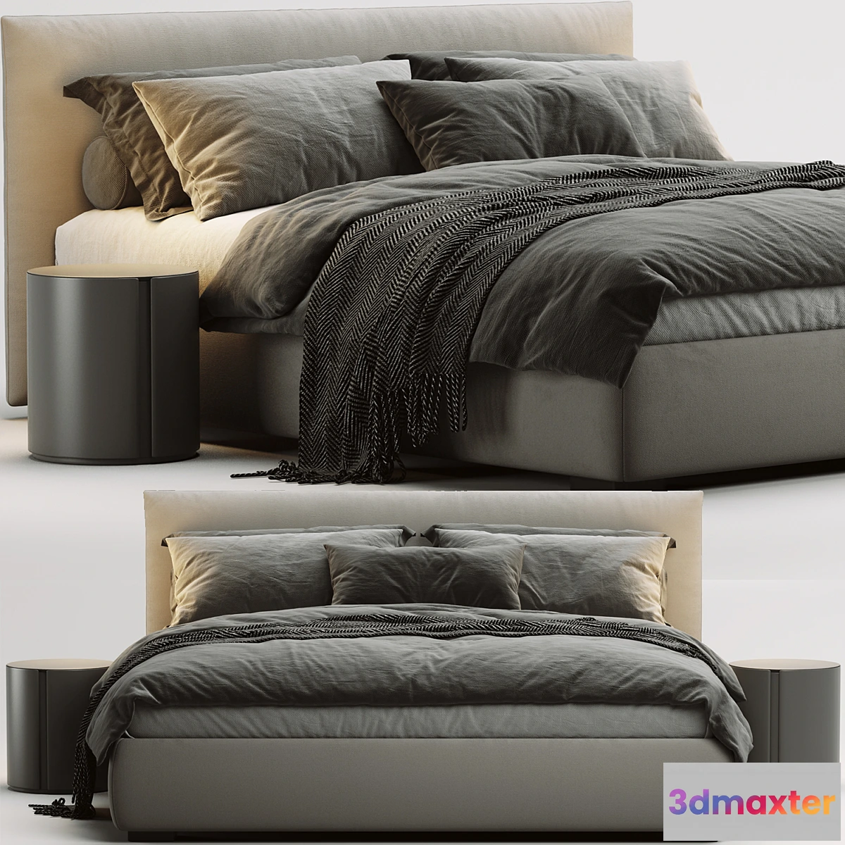 1339245 - Meridiani Scott Bed 3D Max