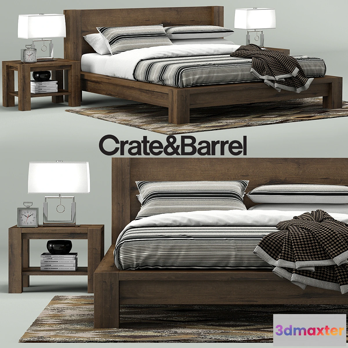 1339480 - Big Sur Bed Collection Crate&Barrel 3D Max