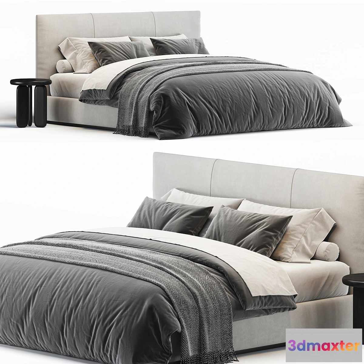 1341604 - Laurent Upholstered Bed - No.2 3D Max