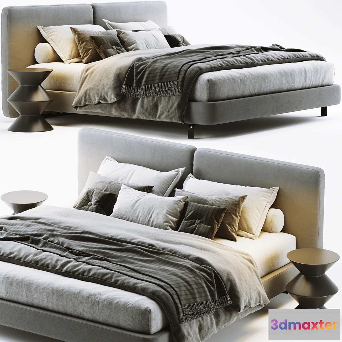 1343054 - Minotti Tatlin Cover Bed - No.2 3D Max