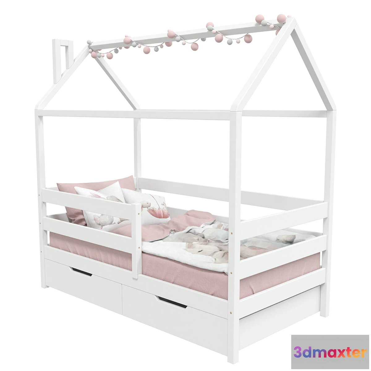 1344414 - Вed-house Ecodrev pink textile 3D Max