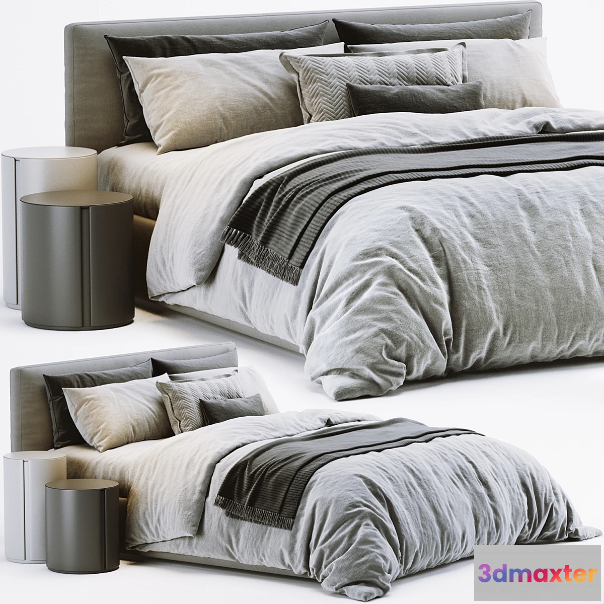 1345404 - Meridiani Stone Bed 3D Max