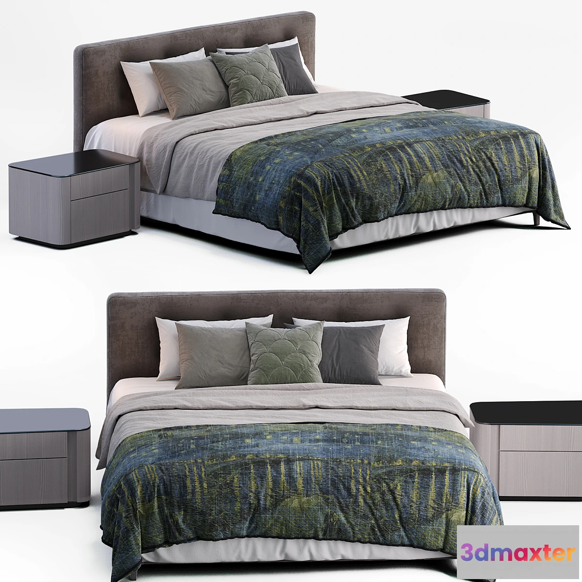 1349399 - Minotti Bed Andersen 3D Max